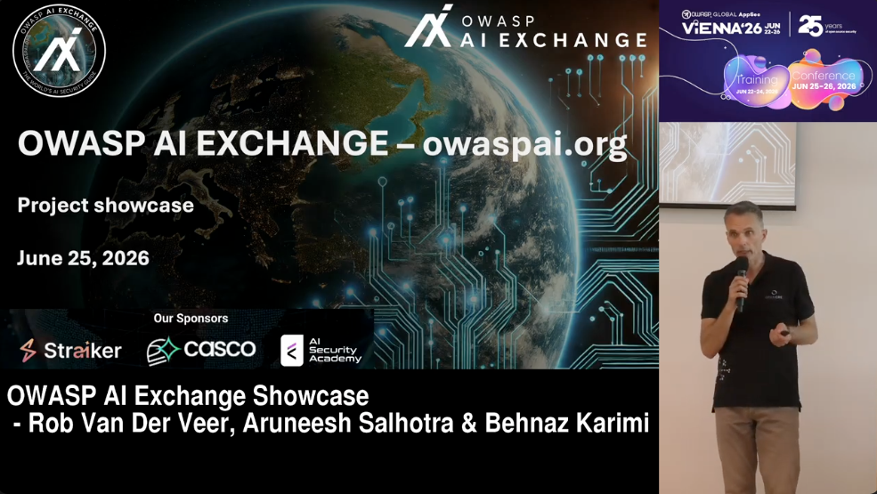 AI Security and the OWASP AI Exchange in 25 minutes - OWASP Global conference, Vienna 2026